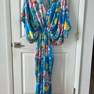 Floral Blue Maxi Dress